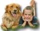 Small boy with dog